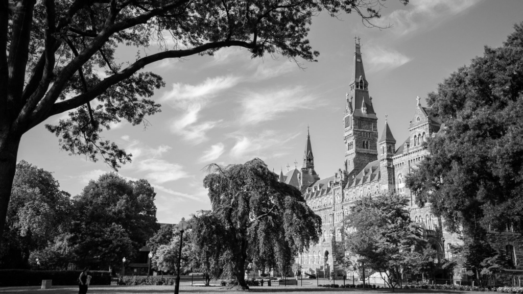 Healy Hall in Black and White